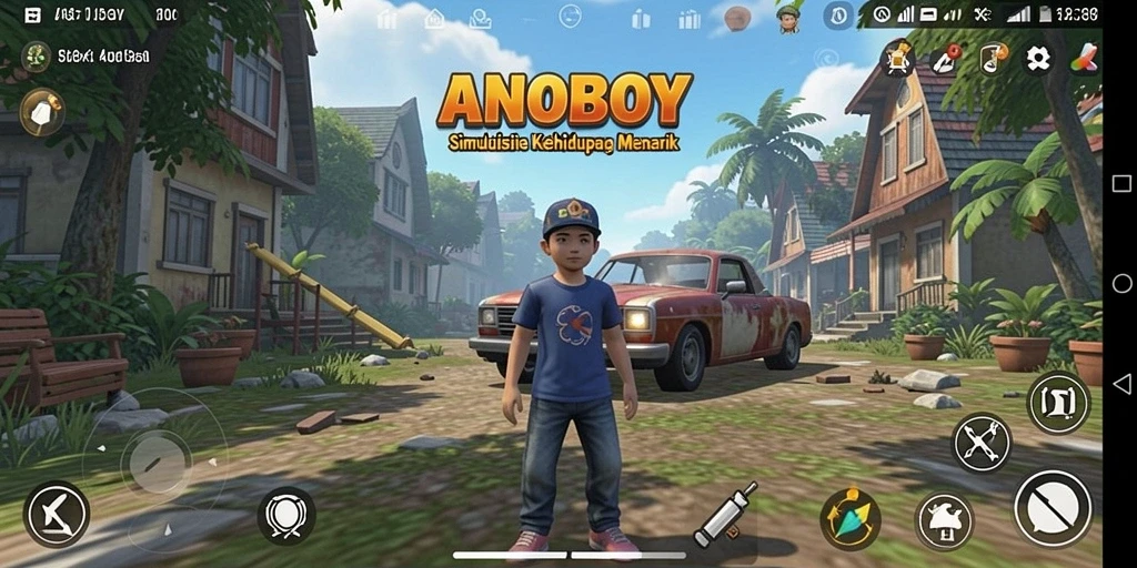 Tampilan menarik dari gameplay ANOBOY yang penuh petualangan.