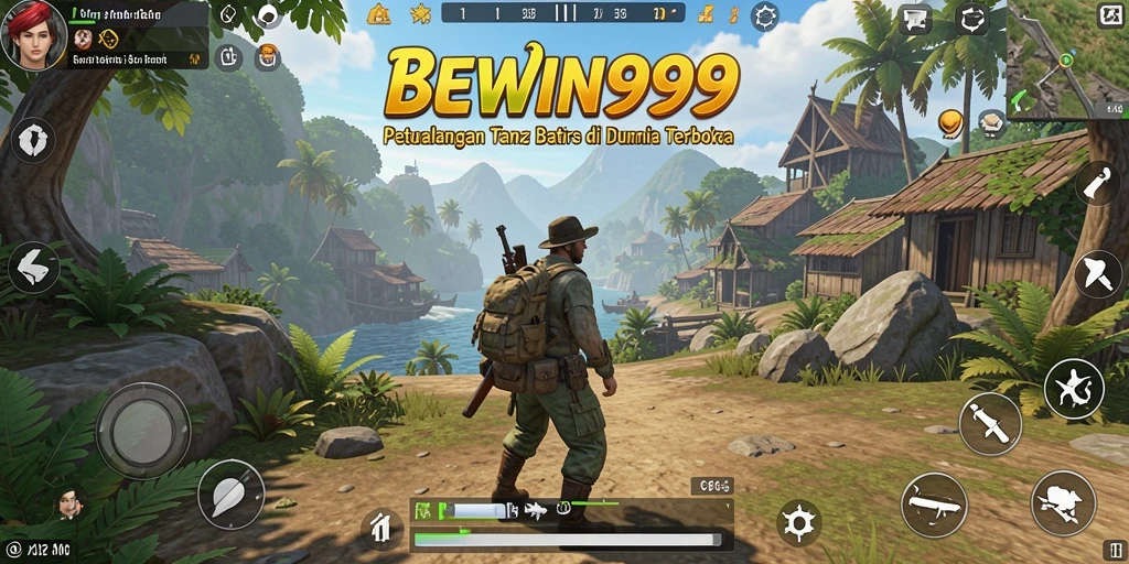 Tangkapan layar utama BEWIN999 menampilkan pemain menjelajahi dunia terbuka yang indah.