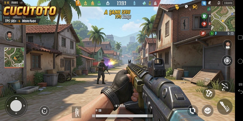 Tampilan gameplay CUCUTOTO yang seru dan mendebarkan.