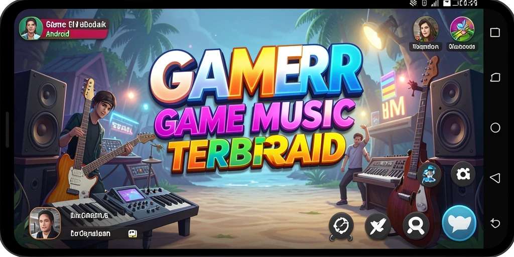 Screenshot gameplay GAMERP dengan interaksi musik yang seru dan menantang.