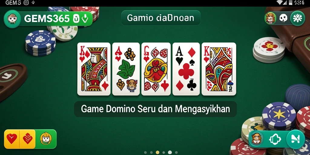 Gameplay GEMS365 yang menyenangkan dan seru dalam permainan Domino.