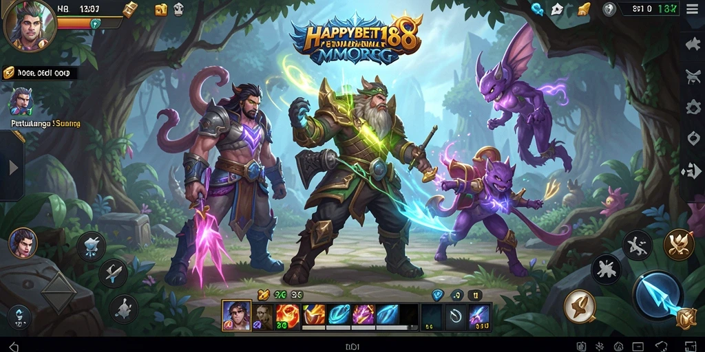 Screenshot gameplay <strong>HAPPYBET188</strong> yang menampilkan petualangan seru di dunia MMORPG.