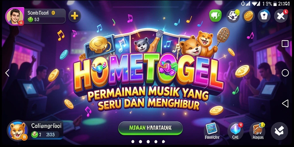 Tampilan gameplay <strong>HOMETOGEL</strong> yang seru dan interaktif dengan berbagai lagu.