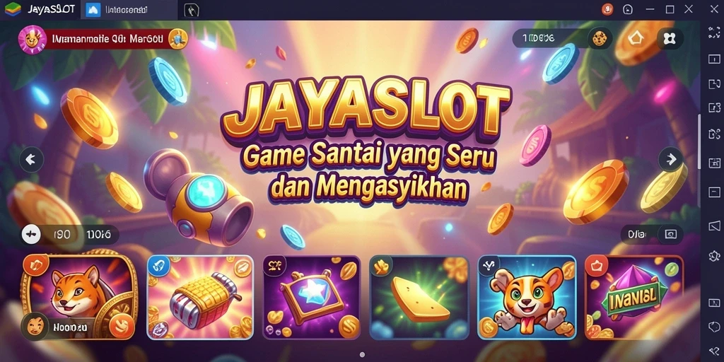 Screenshot utama JAYASLOT menampilkan gameplay yang seru dan menarik.