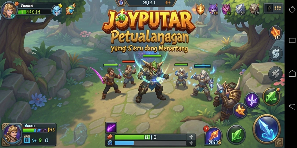 Gameplay seru dan mendebarkan di JOYPUTAR dengan pertarungan RPG.