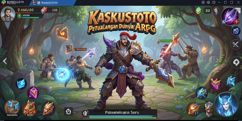 Screenshot menampilkan aksi mendebarkan dalam gameplay ARPG KASKUSTOTO.