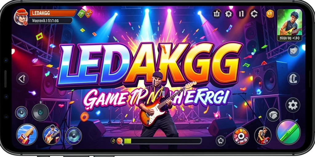 Tampilan gameplay LEDAKGG yang penuh semangat dan warna-warni.