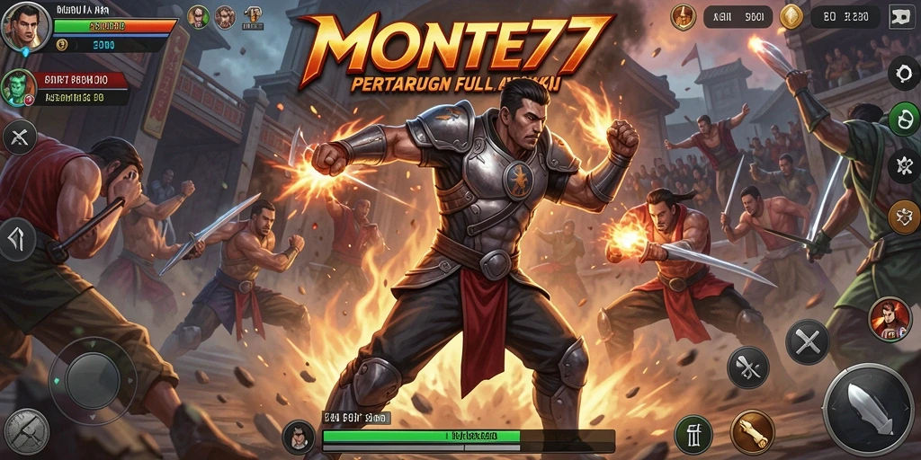 Tampilan seru pertarungan karakter di MONTE77.