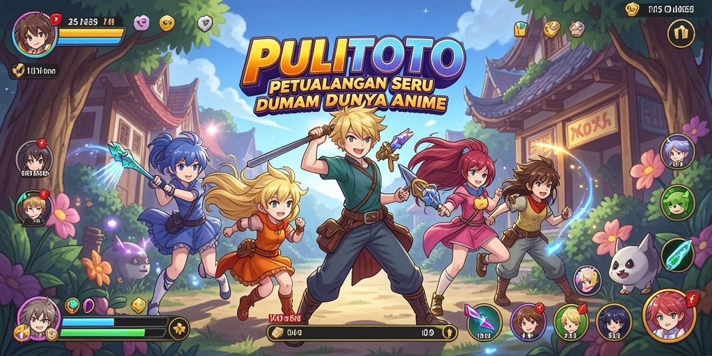 Tangkapan layar PULITOTO menampilkan aksi seru dalam permainan Anime.
