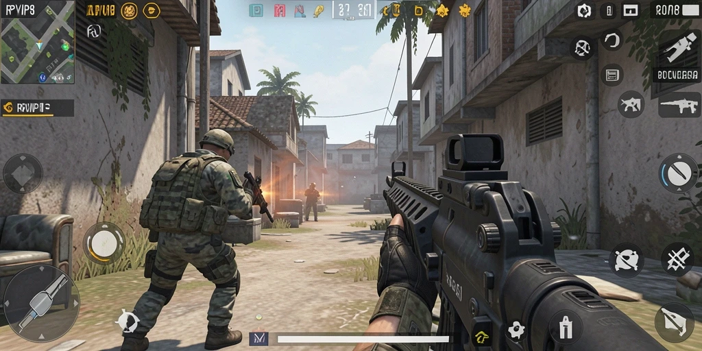 Tampilan menegangkan dari pertempuran FPS di RPVIP8.
