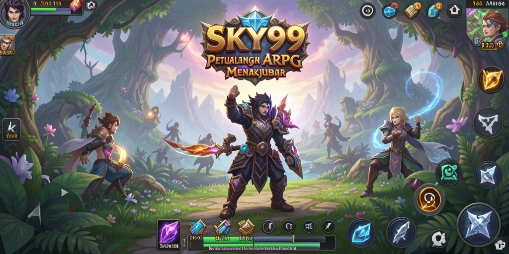 Tangkapan layar menunjukkan aksi seru dalam pertarungan ARPG di SKY99.
