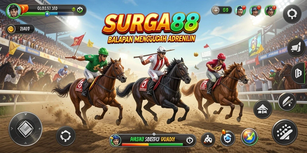 Gameplay Racing SERU dengan mobil balap yang cepat.